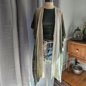 Kimono-Sage Green and Ivory